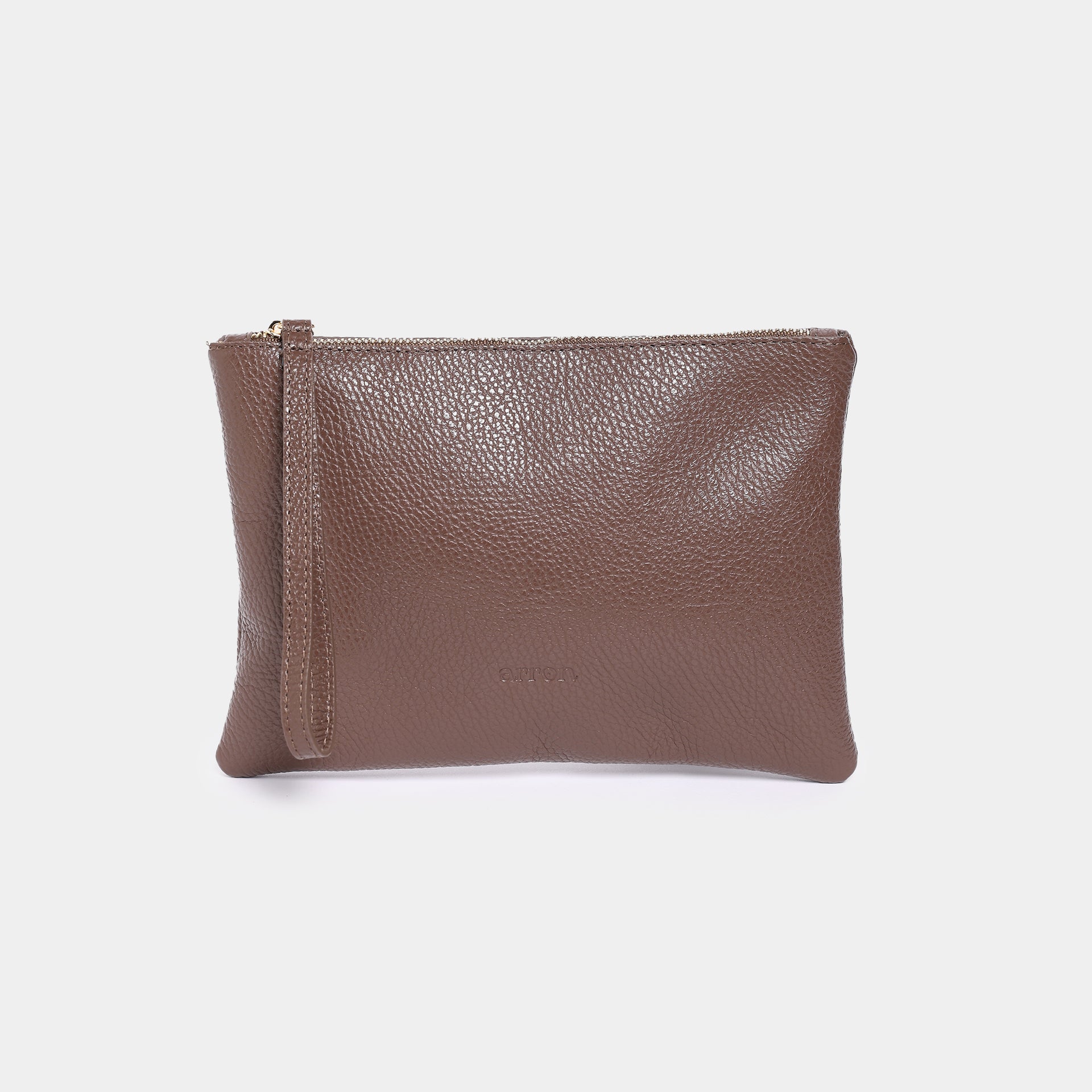 pochette pelle Arron personalizzabile con iniziali incise idea regalo unica originale Made in Italy