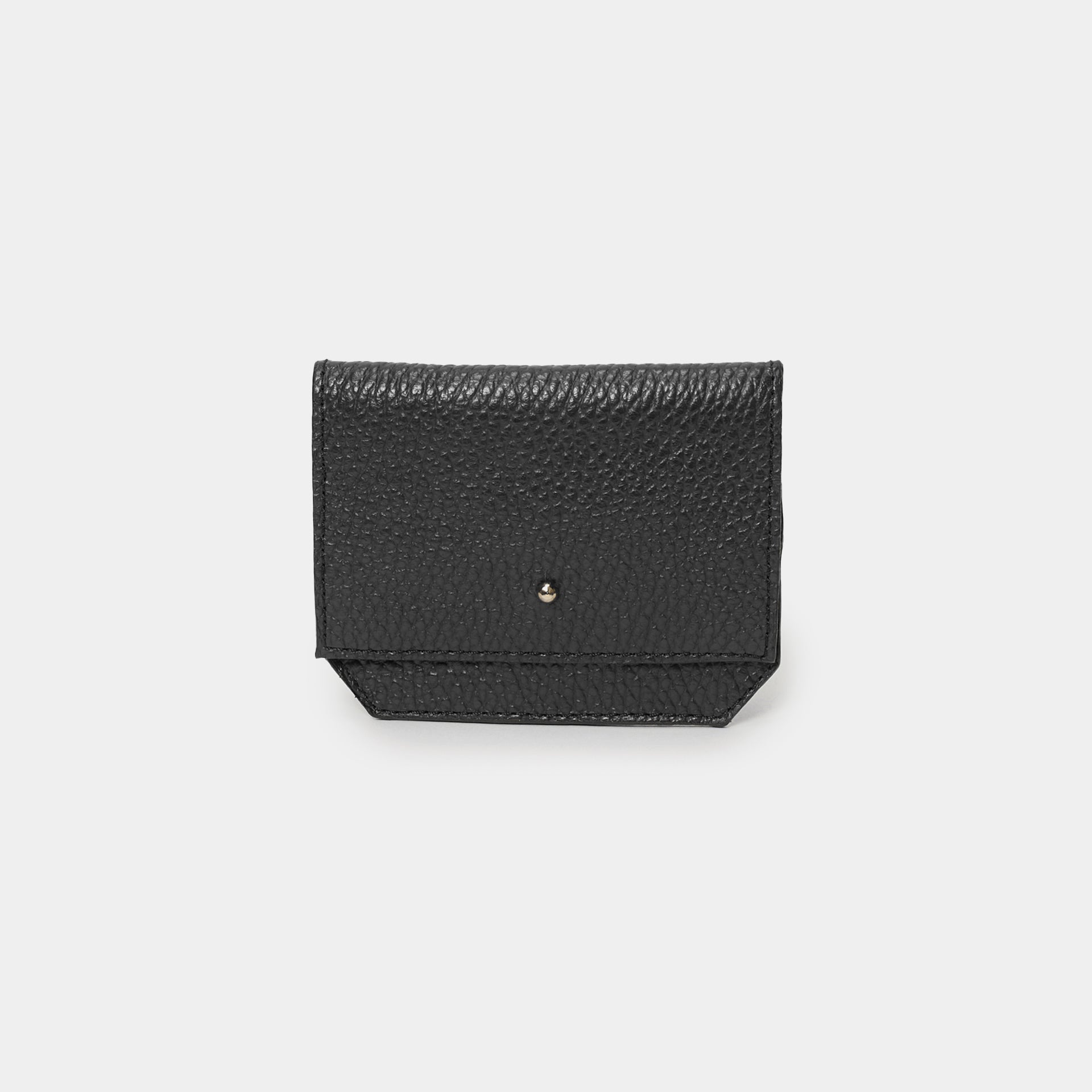 minu portafogli unisex piccolo e compatto pelle nera made in italy Arron