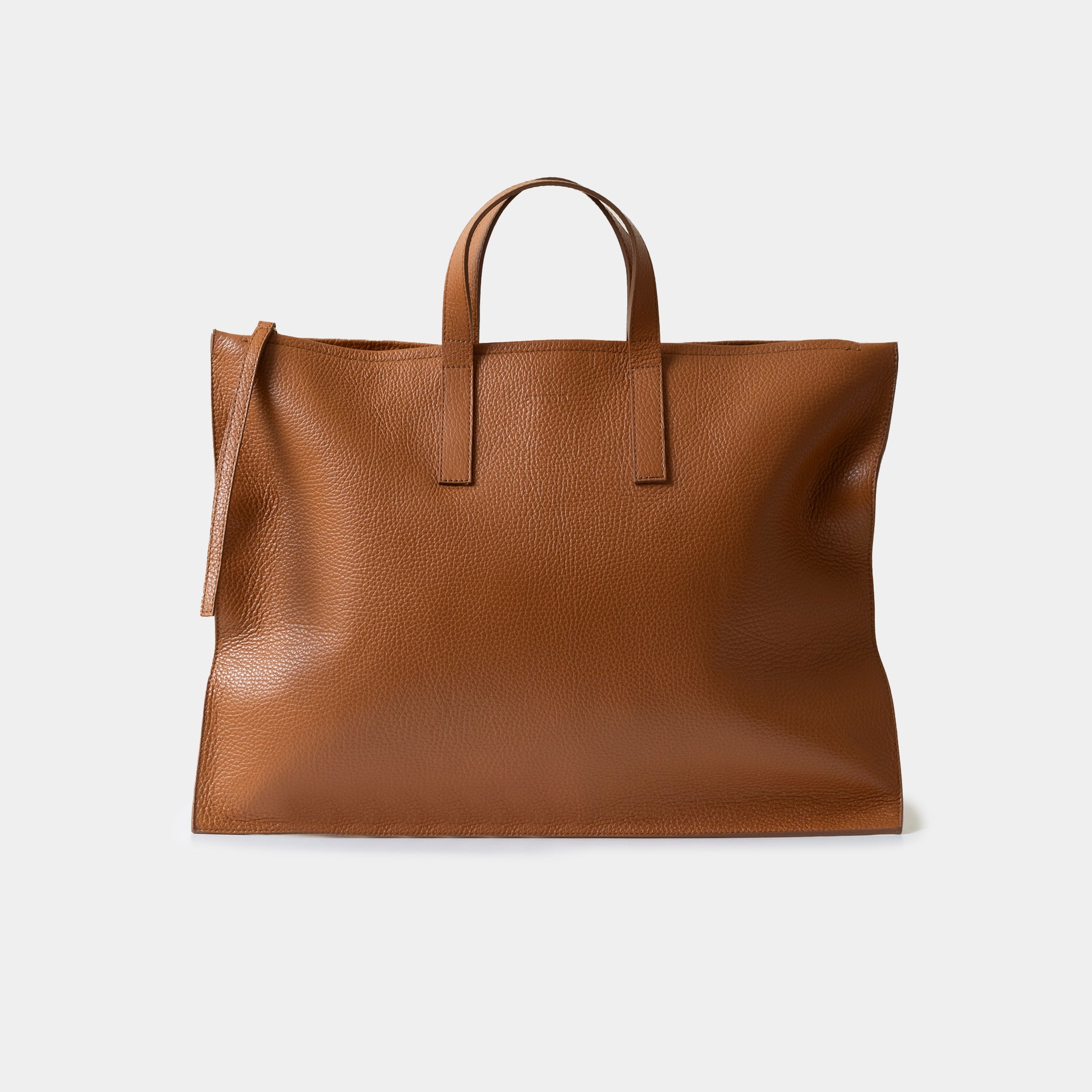 borsa caramello ARRON da computer e da ufficio in pelle martellata con tracolla regolabile
