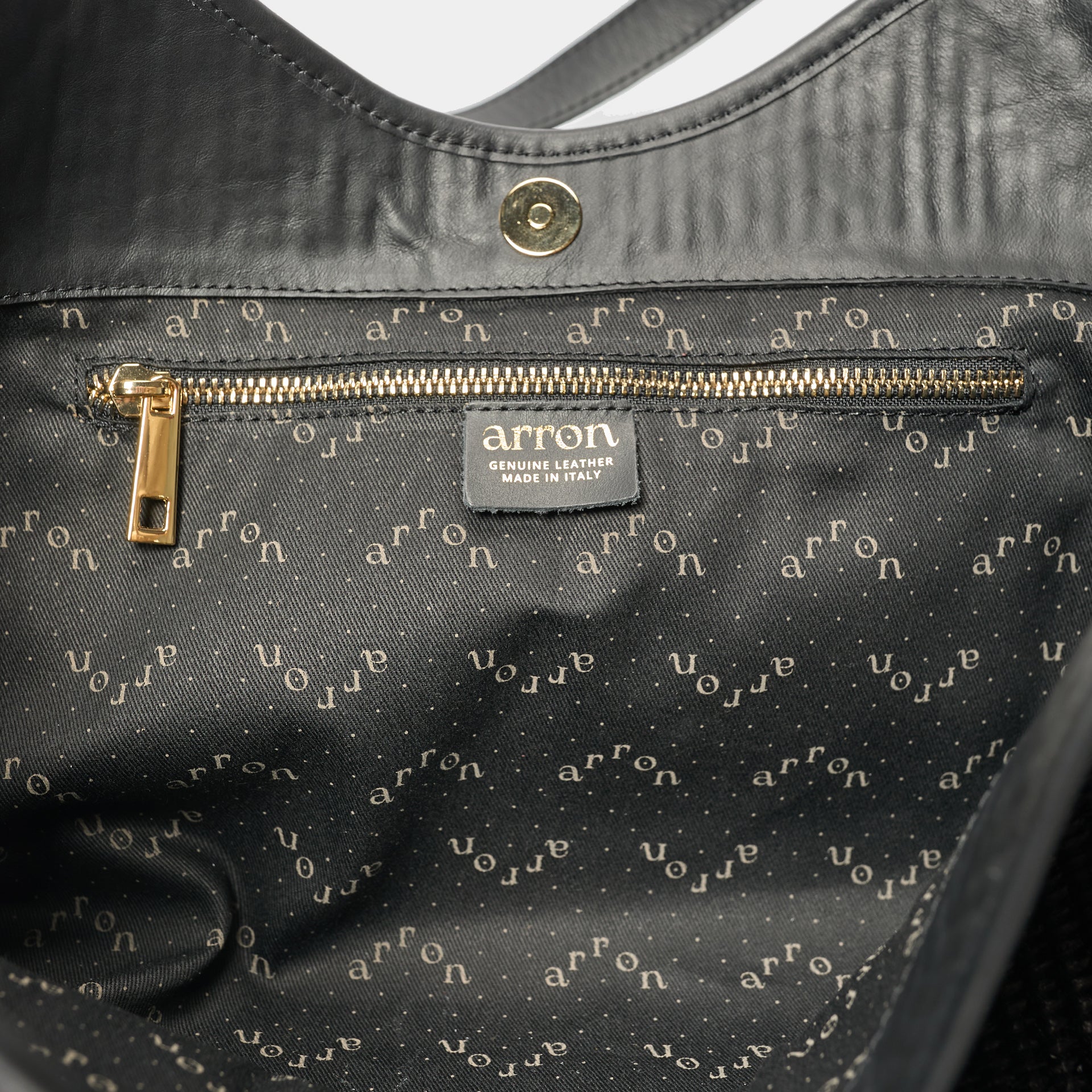 interno tasca con zip borsa shopping grande cabana arron in rafia nera a spalla