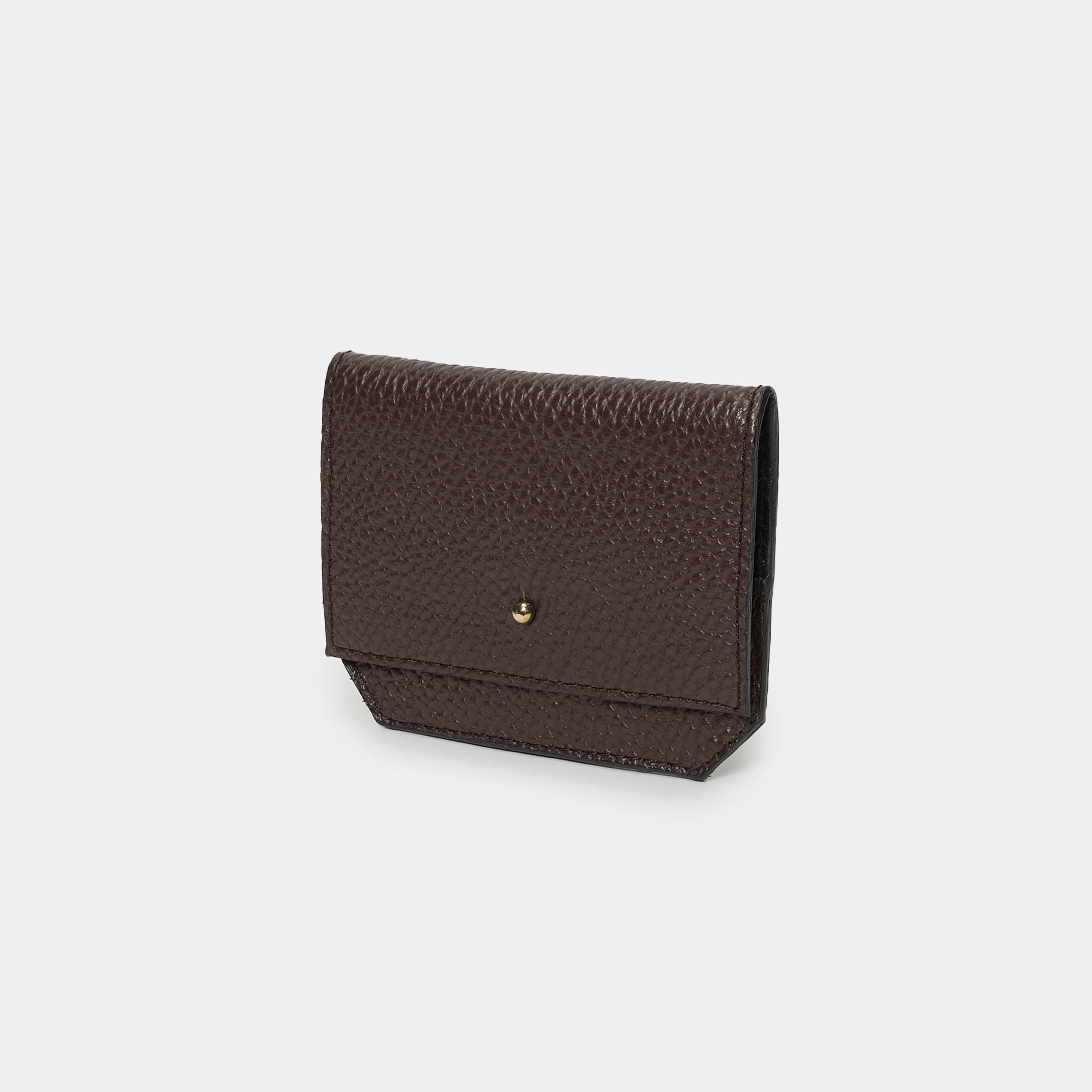 minu portafogli unisex piccolo e compatto pelle cioccolato made in italy Arron idea regalo